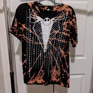 Bleach dyed Jack Skellington t-shirt